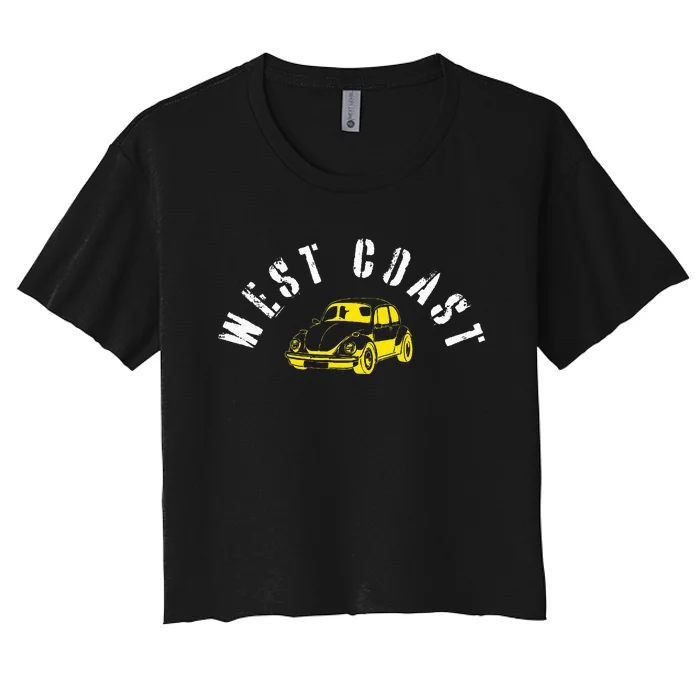 WEST COAST SUMMER BUGGIN' West Coast Best Coast Women's Crop Top Tee