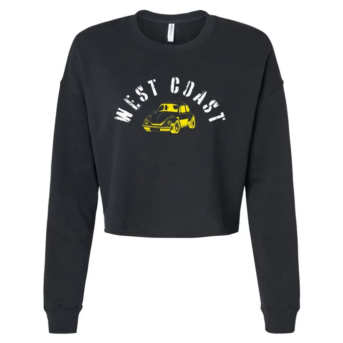 WEST COAST SUMMER BUGGIN' West Coast Best Coast Cropped Pullover Crew