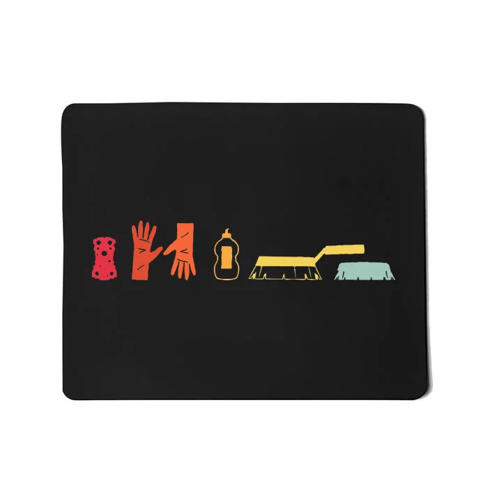 Women Cleaning Service Retro Cleaning Crew Clean Team Mousepad