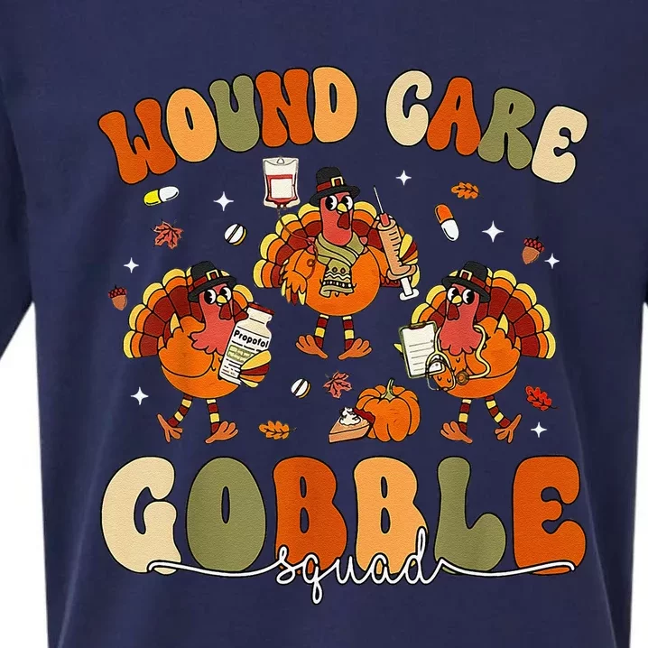 Wound Care Turkey Gobble Squad Wound Specialist Thanksgiving Sueded Cloud Jersey T-Shirt