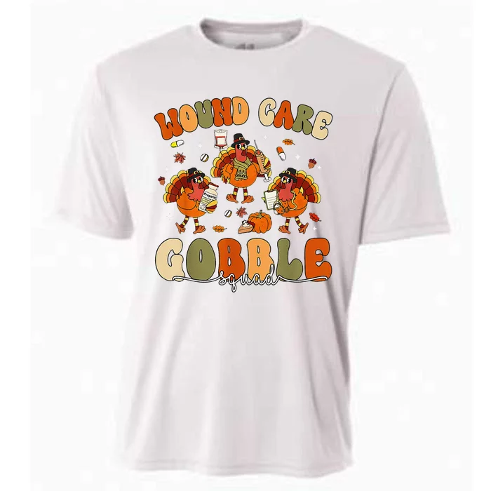 Wound Care Turkey Gobble Squad Wound Specialist Thanksgiving Cooling Performance Crew T-Shirt