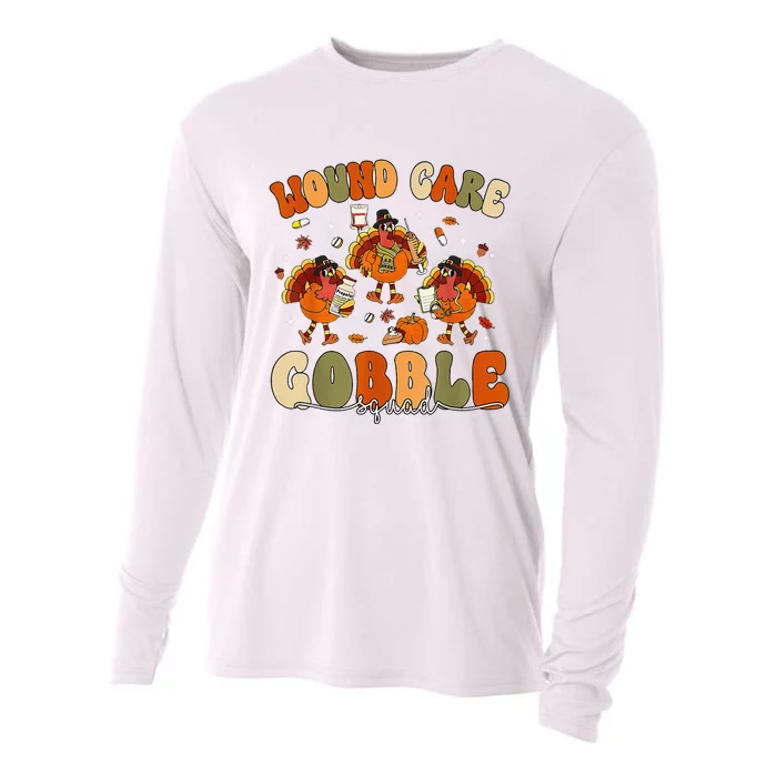 Wound Care Turkey Gobble Squad Wound Specialist Thanksgiving Cooling Performance Long Sleeve Crew