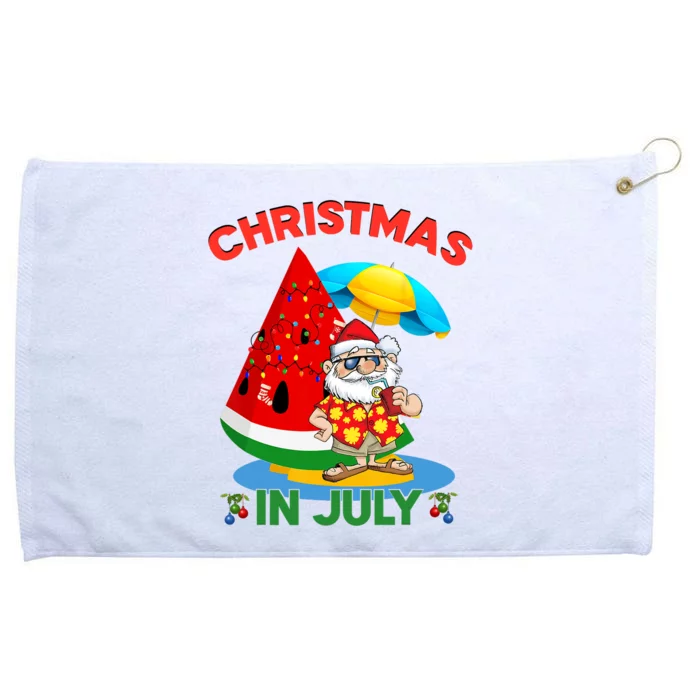 Watermelon Christmas Tree Christmas In July Summer Vacation Grommeted Golf Towel