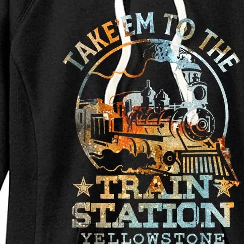 Western Coountry Take Em To The Train Station Women's Fleece Hoodie