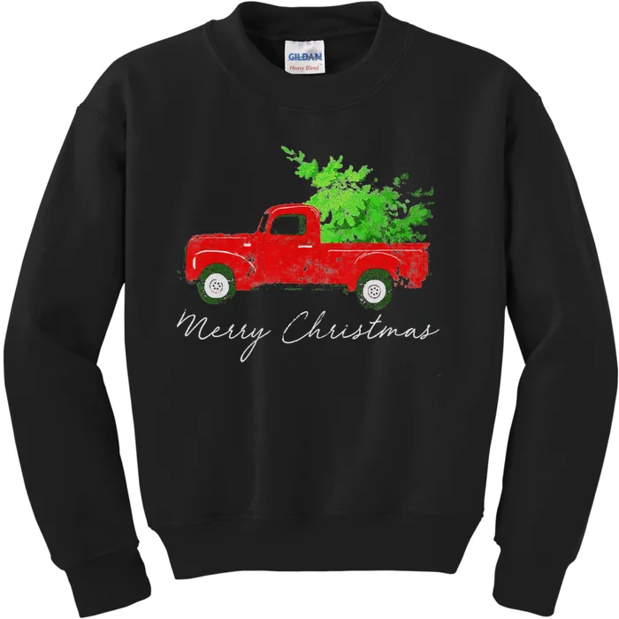 Wagon Christmas Tree On Car Xmas Vacation Kids Sweatshirt