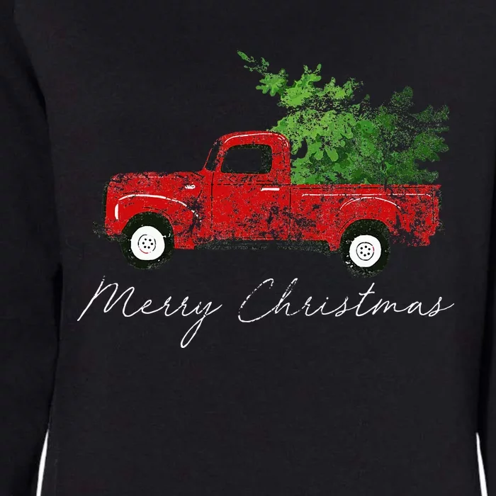 Wagon Christmas Tree On Car Xmas Vacation Womens California Wash Sweatshirt