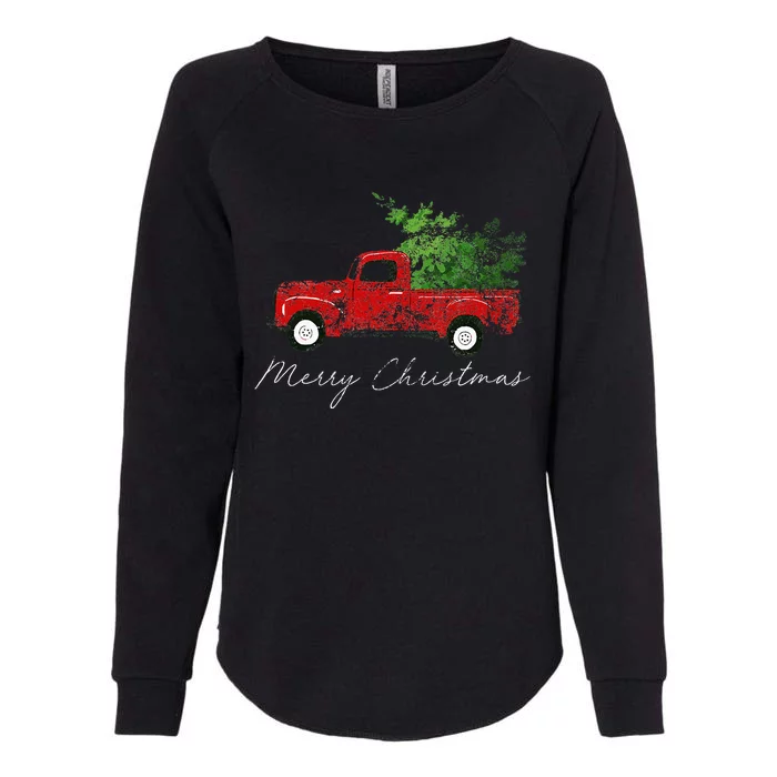 Wagon Christmas Tree On Car Xmas Vacation Womens California Wash Sweatshirt