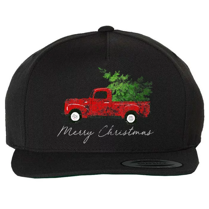 Wagon Christmas Tree On Car Xmas Vacation Wool Snapback Cap