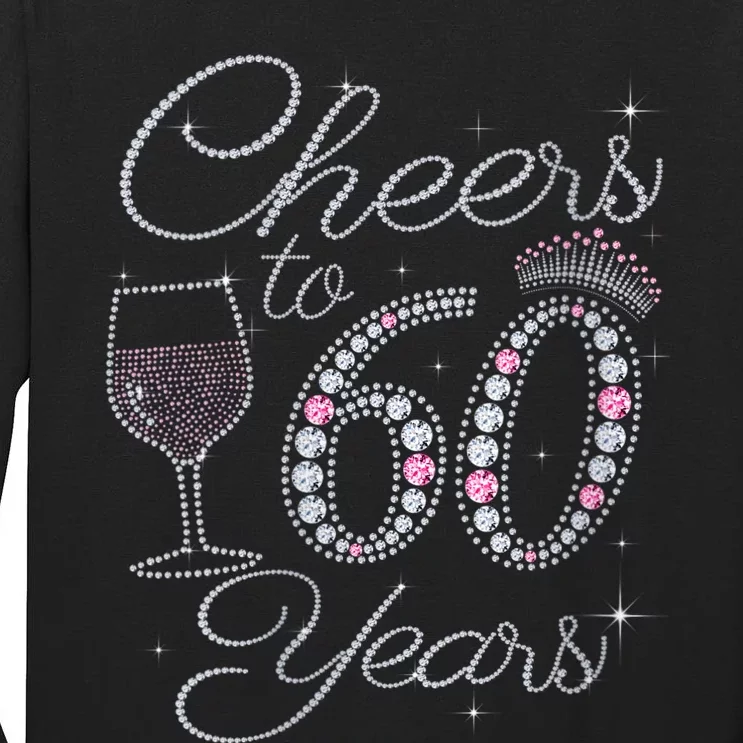 WoM.e.ns Cheers to 60 Years 1962 60Th Birthday Gift Tee For WoM.e.ns V-Neck Tall Long Sleeve T-Shirt