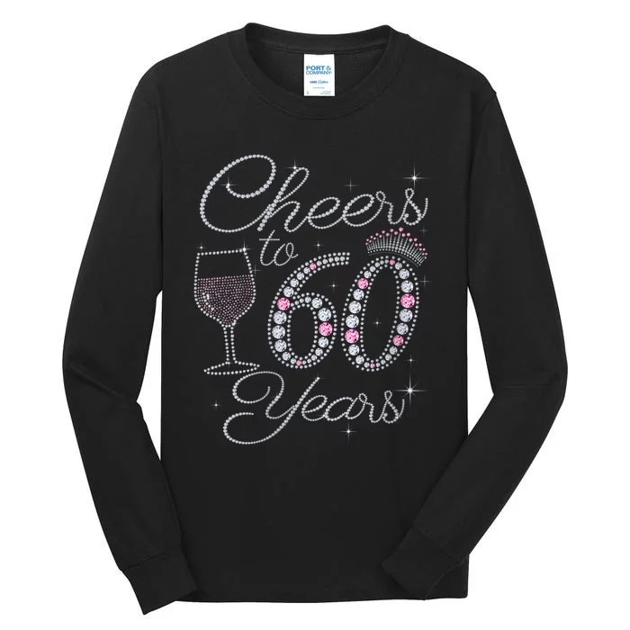 WoM.e.ns Cheers to 60 Years 1962 60Th Birthday Gift Tee For WoM.e.ns V-Neck Tall Long Sleeve T-Shirt