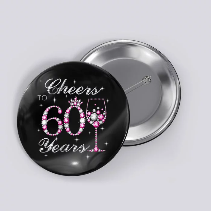 WoM.e.ns Cheers to 60 Years 60th Birthday Party 60 Years Old V-Neck Button