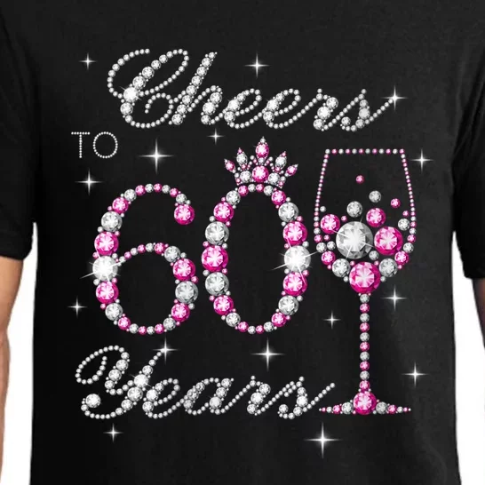 WoM.e.ns Cheers to 60 Years 60th Birthday Party 60 Years Old V-Neck Pajama Set