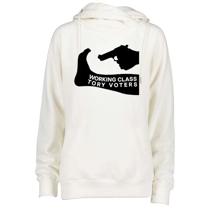 Working Class Tory Voters Womens Funnel Neck Pullover Hood