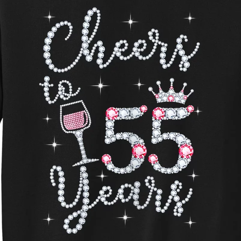 Womans Cheers To 55 Years 1964 55th Birthday Gift Sweatshirt