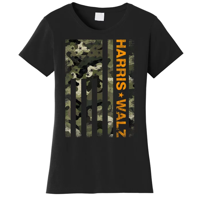 Walz Camo Tim Walz Camo Harris Walz 2024 Tim Waltz Camo Women's T-Shirt