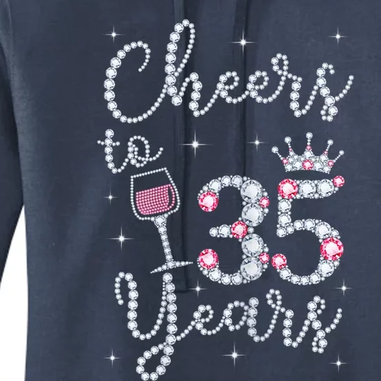 Wo Cheers to 35 Years 1984 35Th Birthday Present Gift Tee For Wo Women's Pullover Hoodie