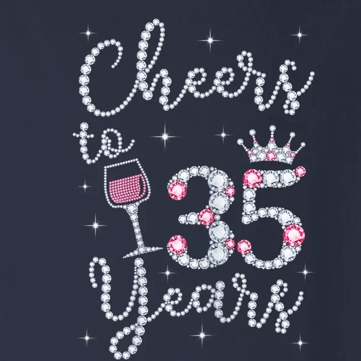 Wo Cheers to 35 Years 1984 35Th Birthday Present Gift Tee For Wo Toddler Long Sleeve Shirt