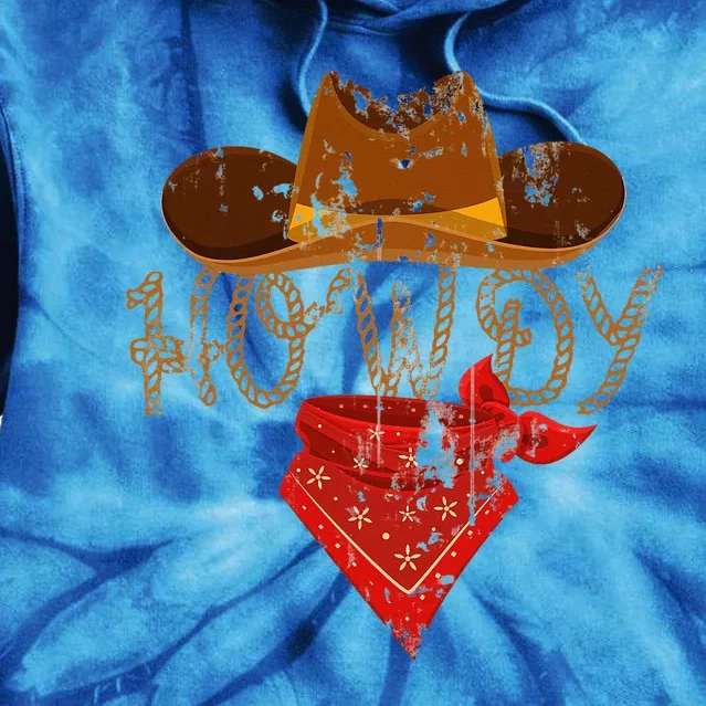 Western Cowboy Tees Howdy Tie Dye Hoodie