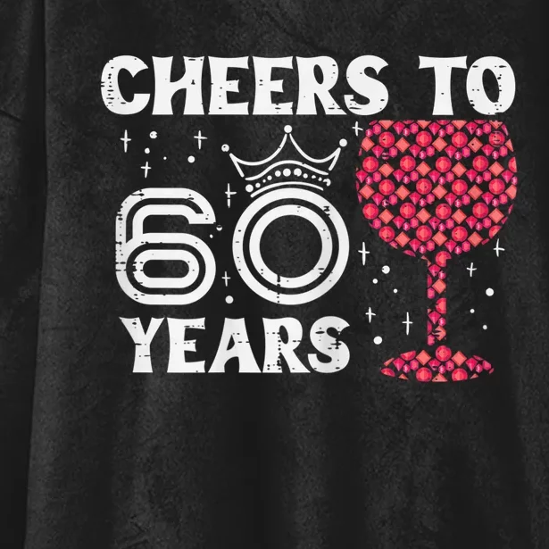 Wo Cheers To 60 Years 60th Birthday Party 60 Years Old Wo Hooded Wearable Blanket