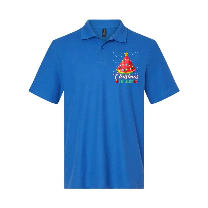 Watermelon Christmas Tree Christmas In July Summer Vacation Softstyle Adult Sport Polo