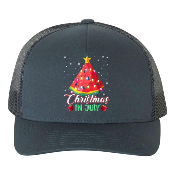 Watermelon Christmas Tree Christmas In July Summer Vacation Yupoong Adult 5-Panel Trucker Hat