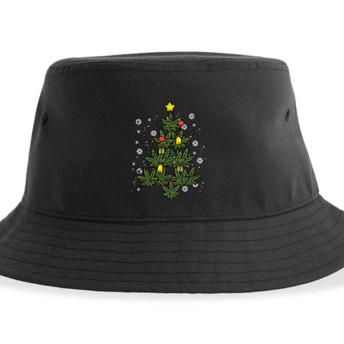 Weed Christmas Tree Xmas Pj 420 Cannabis Marijuana Pot Sustainable Bucket Hat