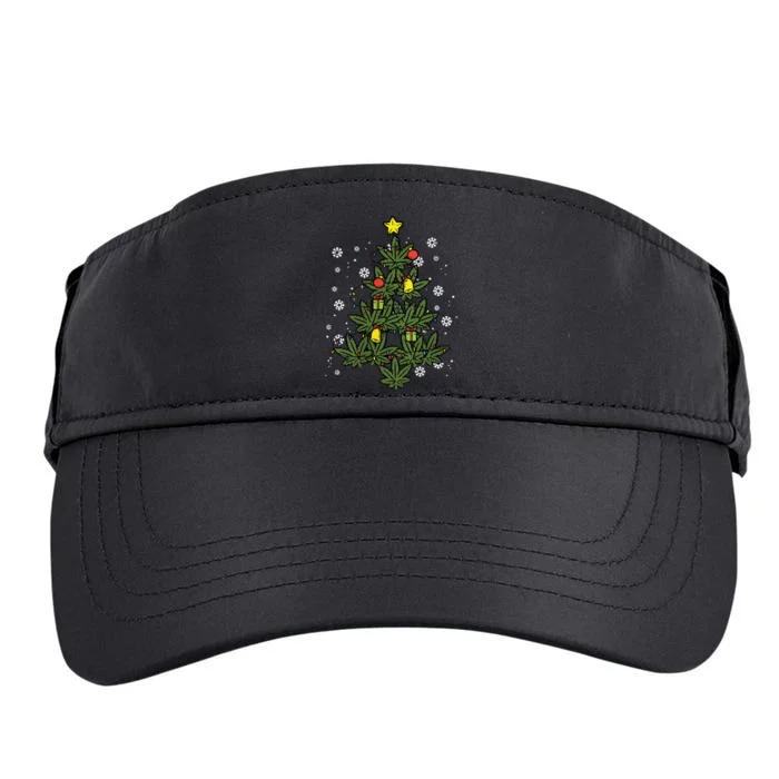 Weed Christmas Tree Xmas Pj 420 Cannabis Marijuana Pot Adult Drive Performance Visor