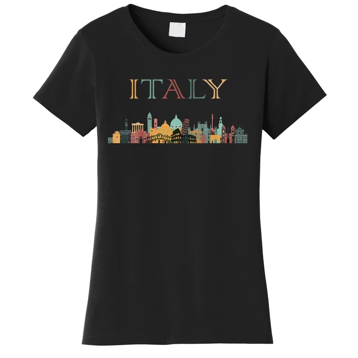 Womens Colorful Travel Around Italy Family European Vacation Women's T-Shirt