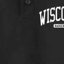 Wisconsin College University Style Dry Zone Grid Performance Polo