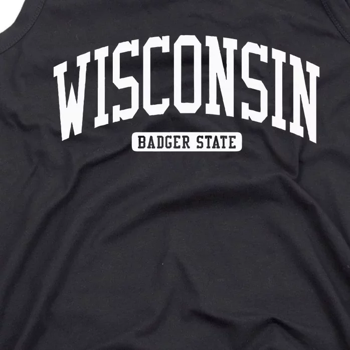 Wisconsin College University Style Tank Top