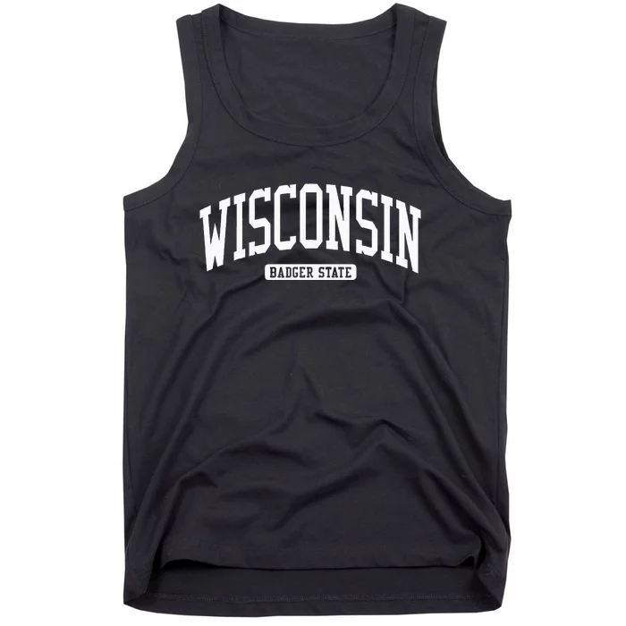 Wisconsin College University Style Tank Top