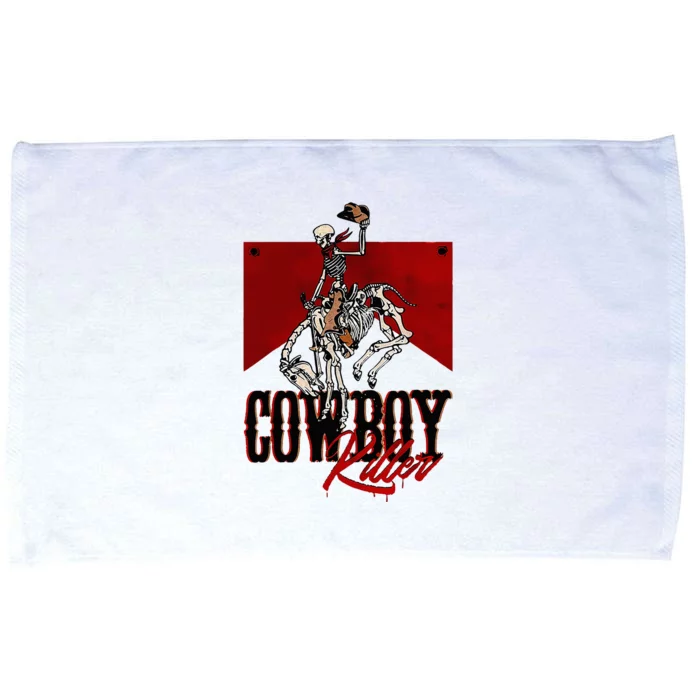 Western Cowboy Vintage Punchy Cowboy Killers Skeleton Microfiber Hand Towel