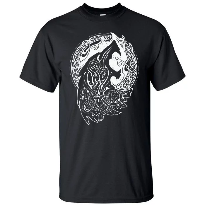 Wolf Celtic Viking Nordic Mythology Vintage Tall T-Shirt