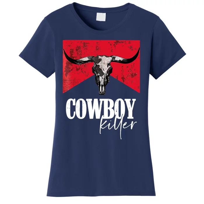 Western Cowgirl Vintage Cowboy Killer Bull Horn Women's T-Shirt