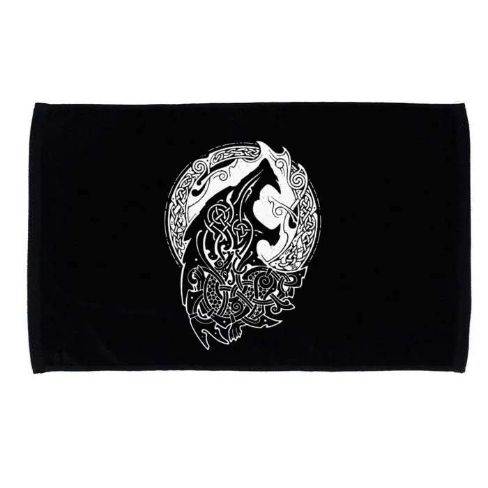 Wolf Celtic Viking Nordic Mythology Vintage Microfiber Hand Towel