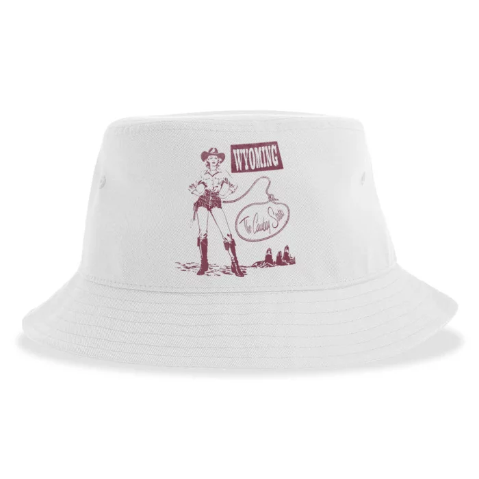 Wyoming Cowgirl Vintage Sustainable Bucket Hat