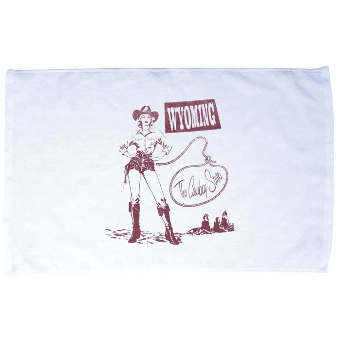 Wyoming Cowgirl Vintage Microfiber Hand Towel