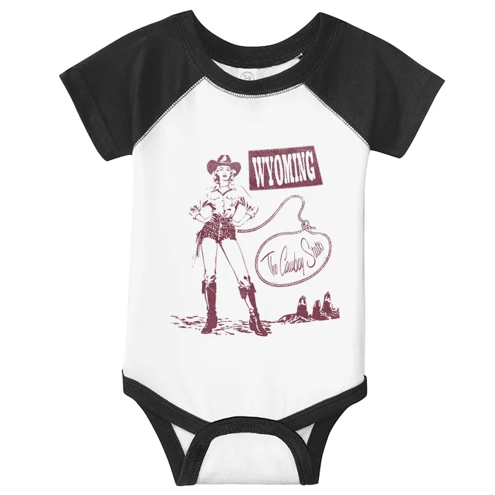 Wyoming Cowgirl Vintage Infant Baby Jersey Bodysuit