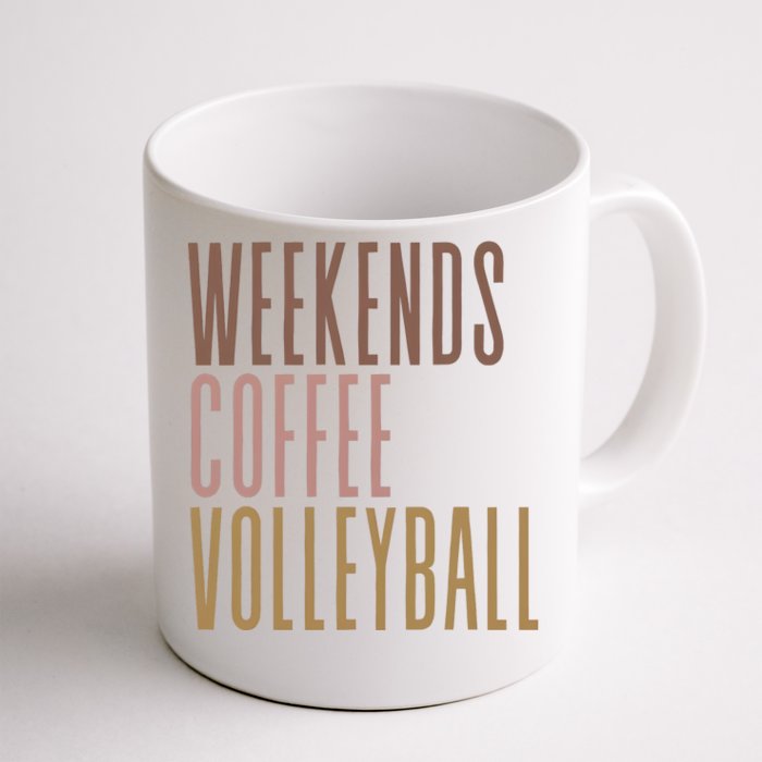 Weekend Coffee Volleyball Mom Front & Back Coffee Mug