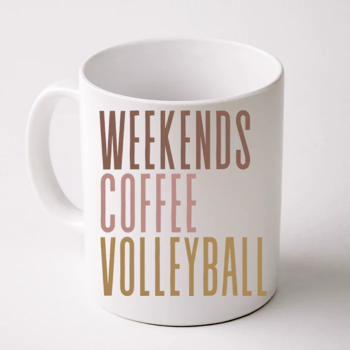 Weekend Coffee Volleyball Mom Front & Back Coffee Mug