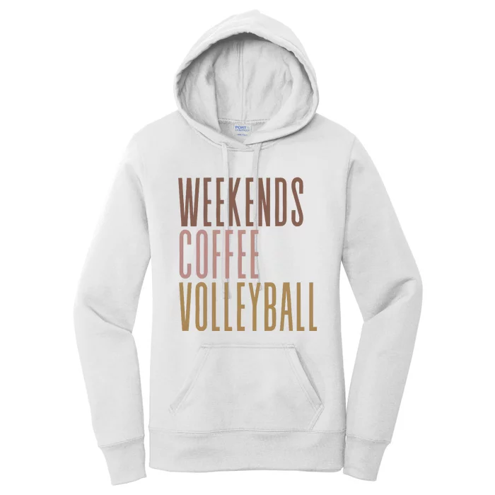 Weekend Coffee Volleyball Mom Women's Pullover Hoodie