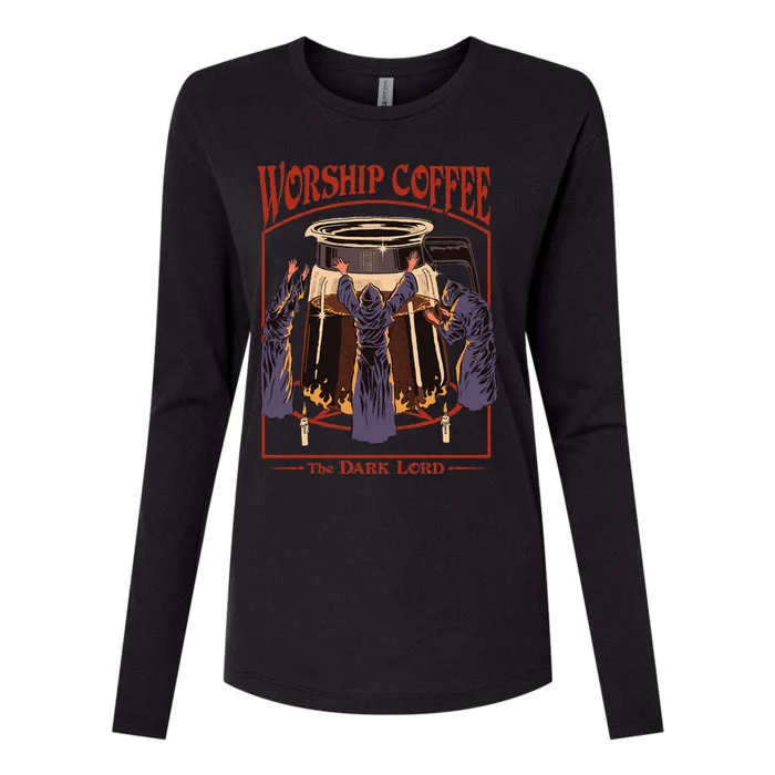 Worship Coffee Womens Cotton Relaxed Long Sleeve T-Shirt