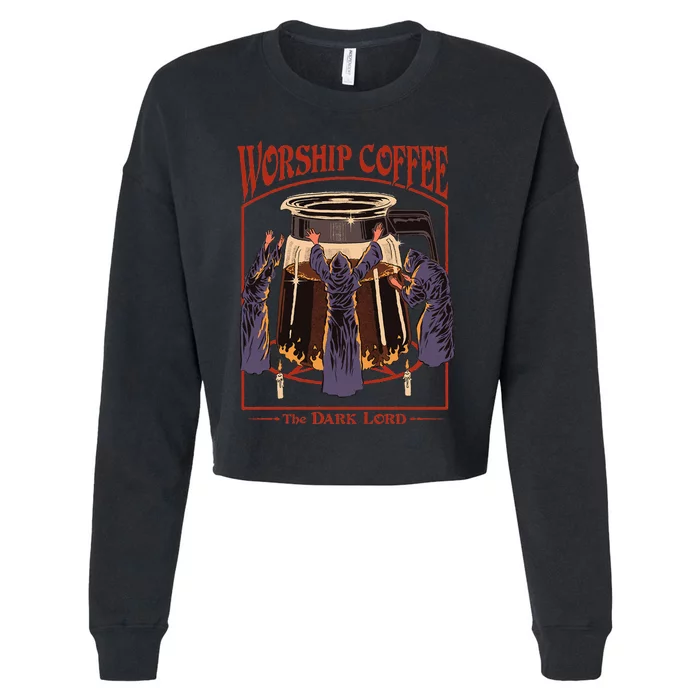 Worship Coffee Cropped Pullover Crew