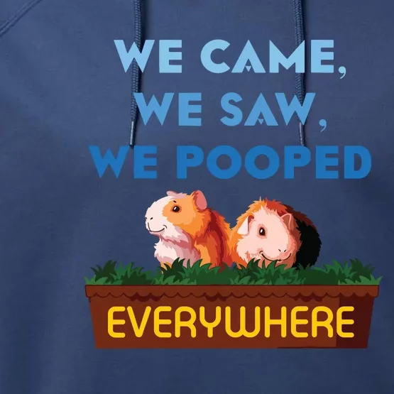 We Came We Saw Wheek Cavy Lover Guinea Pig Performance Fleece Hoodie