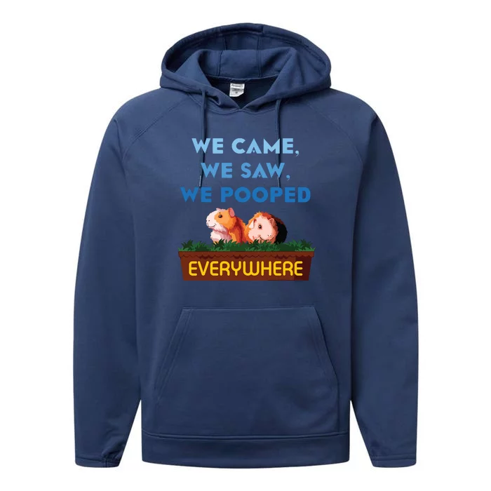 We Came We Saw Wheek Cavy Lover Guinea Pig Performance Fleece Hoodie