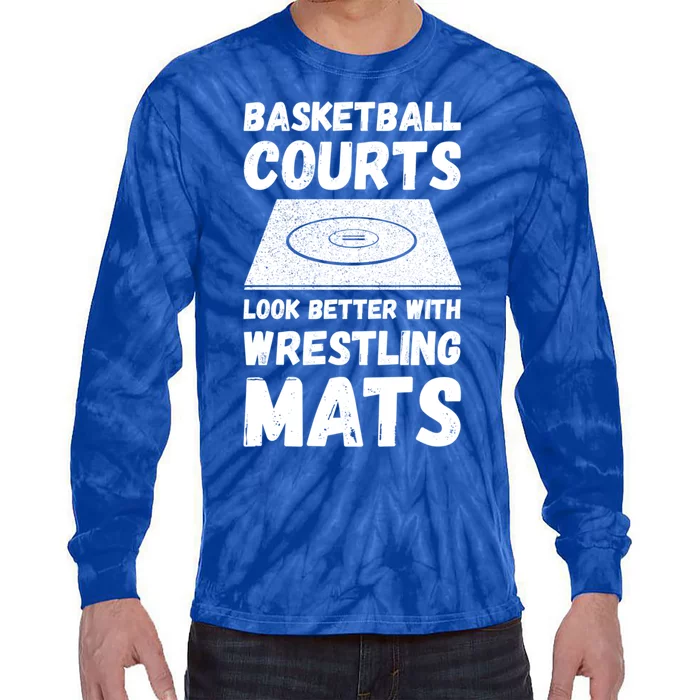 Wrestling Coach Wrestling Games Contact Sport Wrestler Great Gift Tie-Dye Long Sleeve Shirt