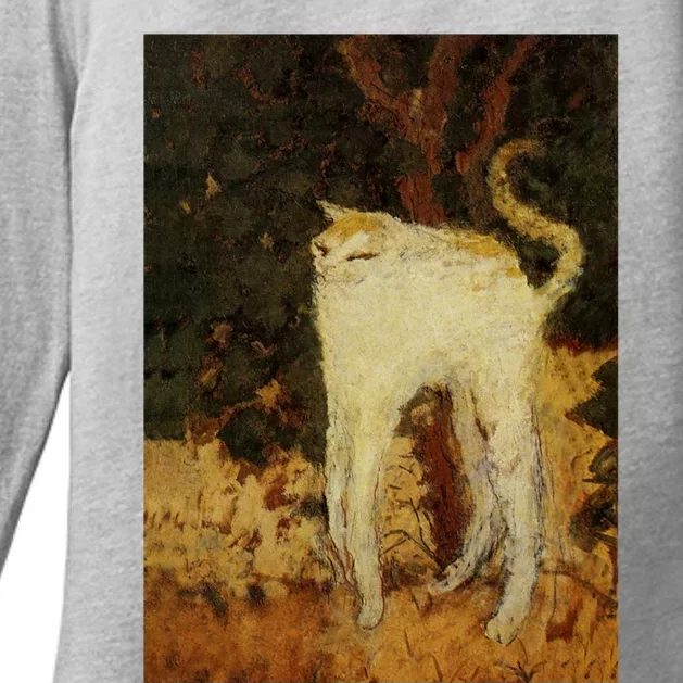 “White Cat” Womens CVC Long Sleeve Shirt