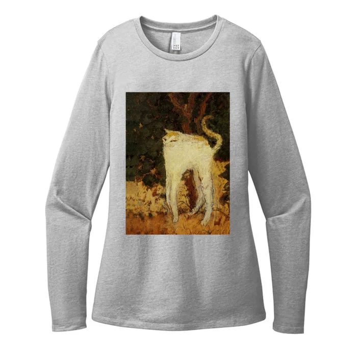 “White Cat” Womens CVC Long Sleeve Shirt