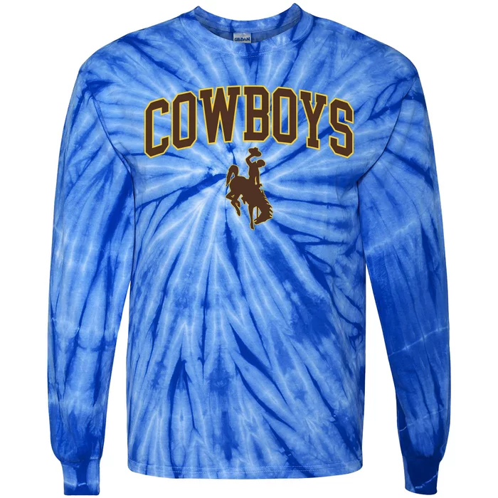 W.Y.O.M.I.N.G Cowboys Tie-Dye Long Sleeve Shirt