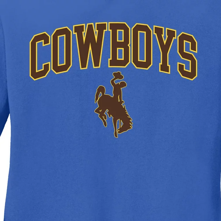 W.Y.O.M.I.N.G Cowboys Ladies Long Sleeve Shirt